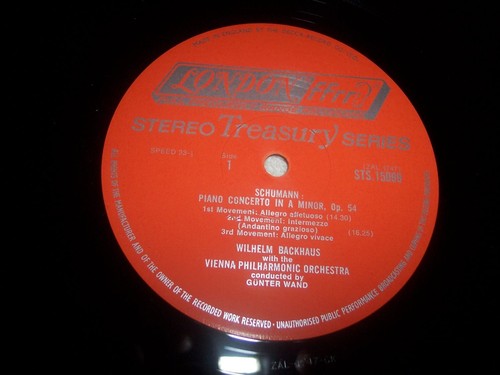 LP--SCHUMANN PIANO CONCERTO IN A MINOR WALDSCENEN BACKHAUS *MINT VINYL* #832 - Picture 6 of 8