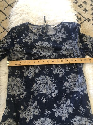 gap denim floral dress Pleated Denim Maxi Dress