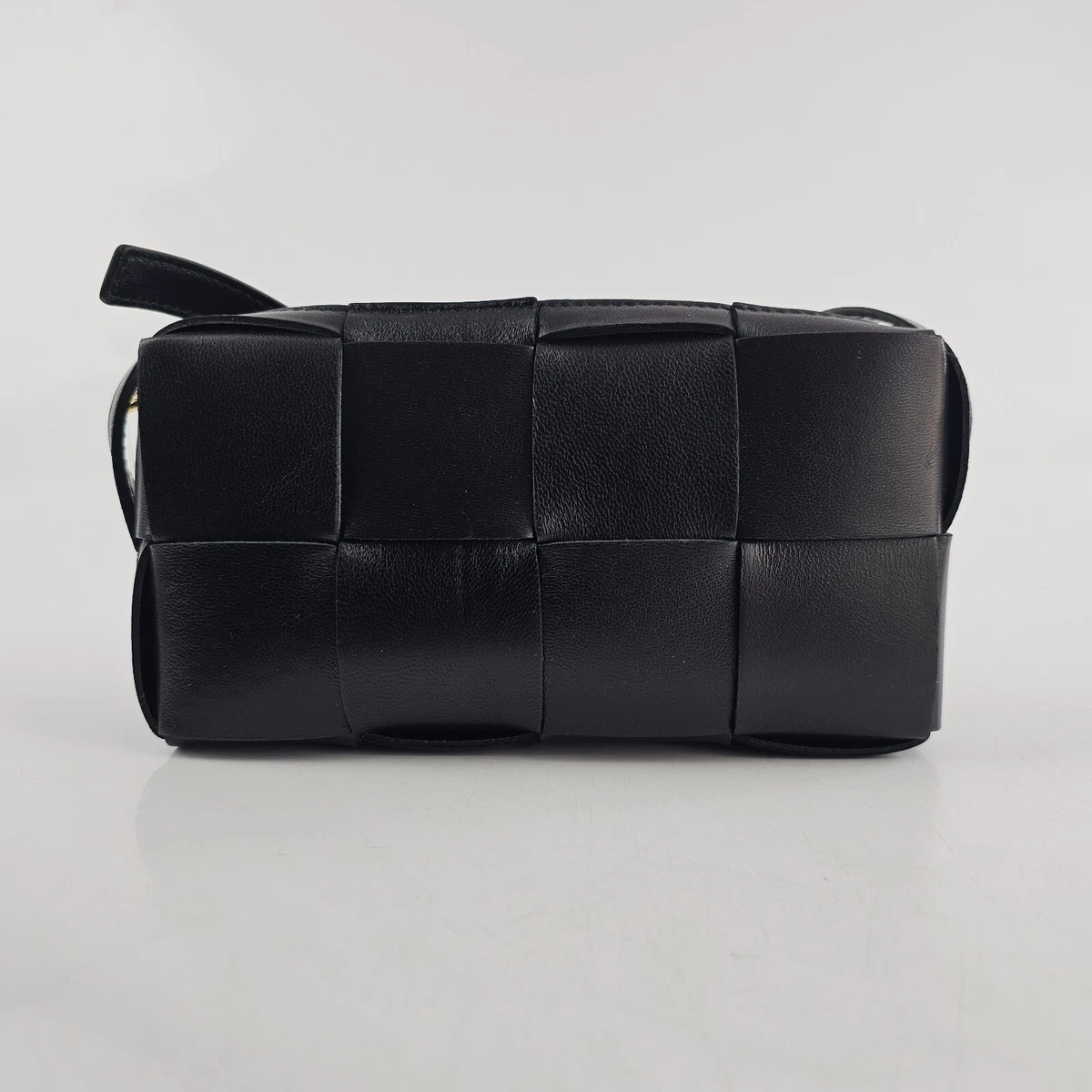 Cassette Mini Leather Crossbody Bag in Black - Bottega Veneta