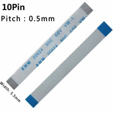 FFC/FPC Flexible Flat Cable Pitch 0.5mm 10P 80C 60V 50-3000mm Forward/Reverse	