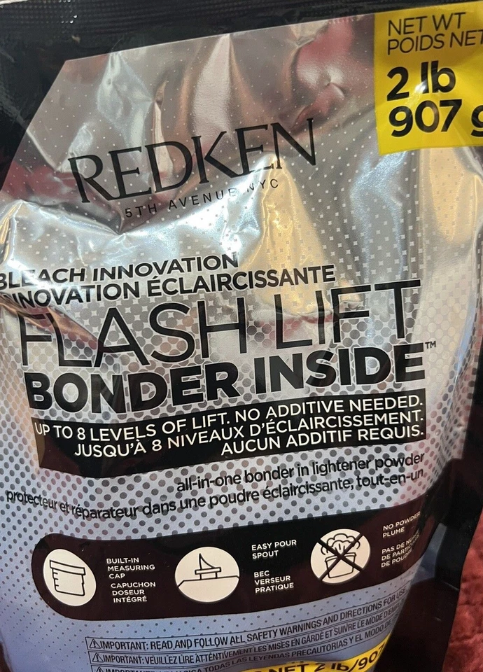 REDKEN FLASH LIFT BONDER 内部高达 8 级 1.1 磅或 2 磅 免运费 — 第 3/4 张图片