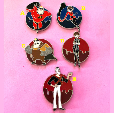 Disneyland Pin Set Pixar The Incredibles LR Mystery Series 2024 You Pick from 5