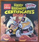 VINTAGE 1989 McDONALD'S "WHO FRAMED ROGER RABBIT" HALLOWEEN PROMOTIONAL SIGN — photo 1
