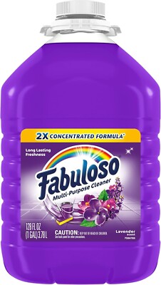Fabuloso Multi-Purpose Cleaner, 2X Concentrated Formula, Lavender Scent, 128 oz