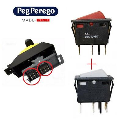 Peg Perego Hoch/Niedrig Geschwindigkeit Wahlschalter & Rückwärtsgang Shifter 6
