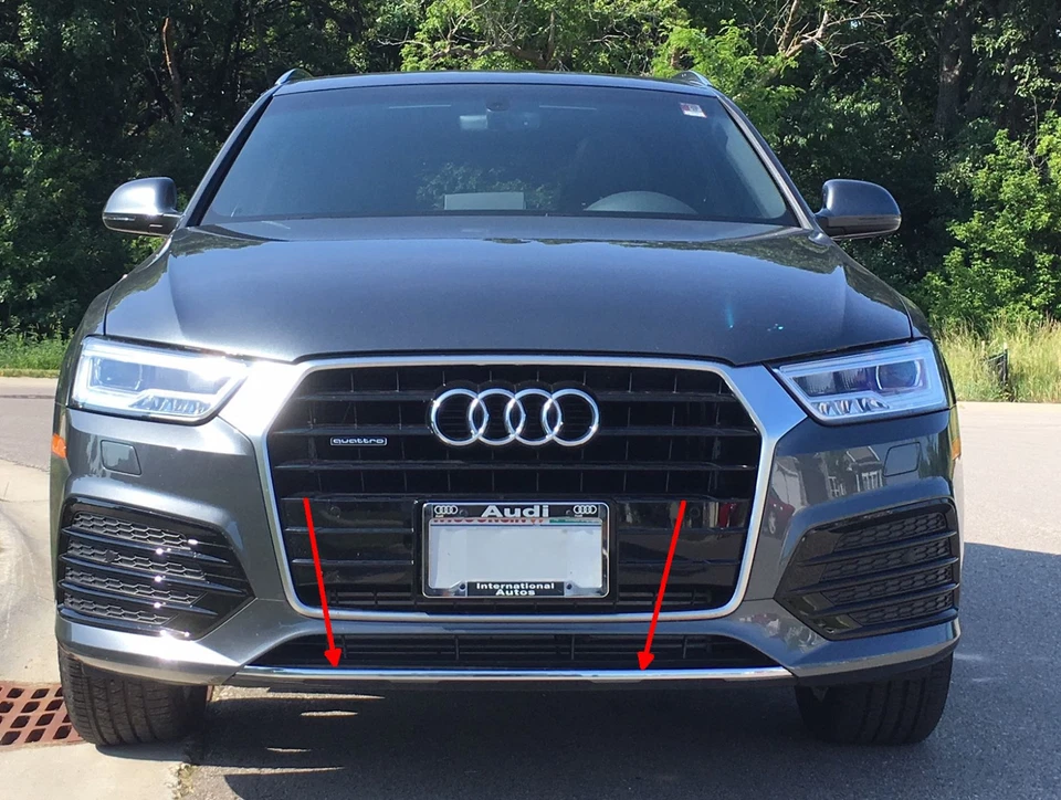 PARAGOLPES DELANTERO CROMADO CENEFA MOLDURA PARA AUDI Q3 2015-2018 2016 2017 15 16 17 18 Foto 2 de 4