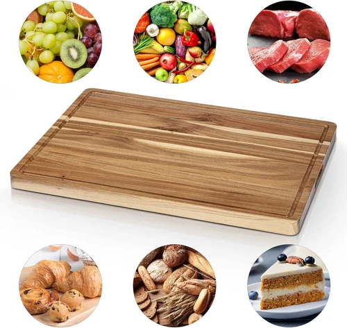 24x18 Extra Large Bamboo Cutting Board with Side Handles and Juice Groove - Picture 5 of 8