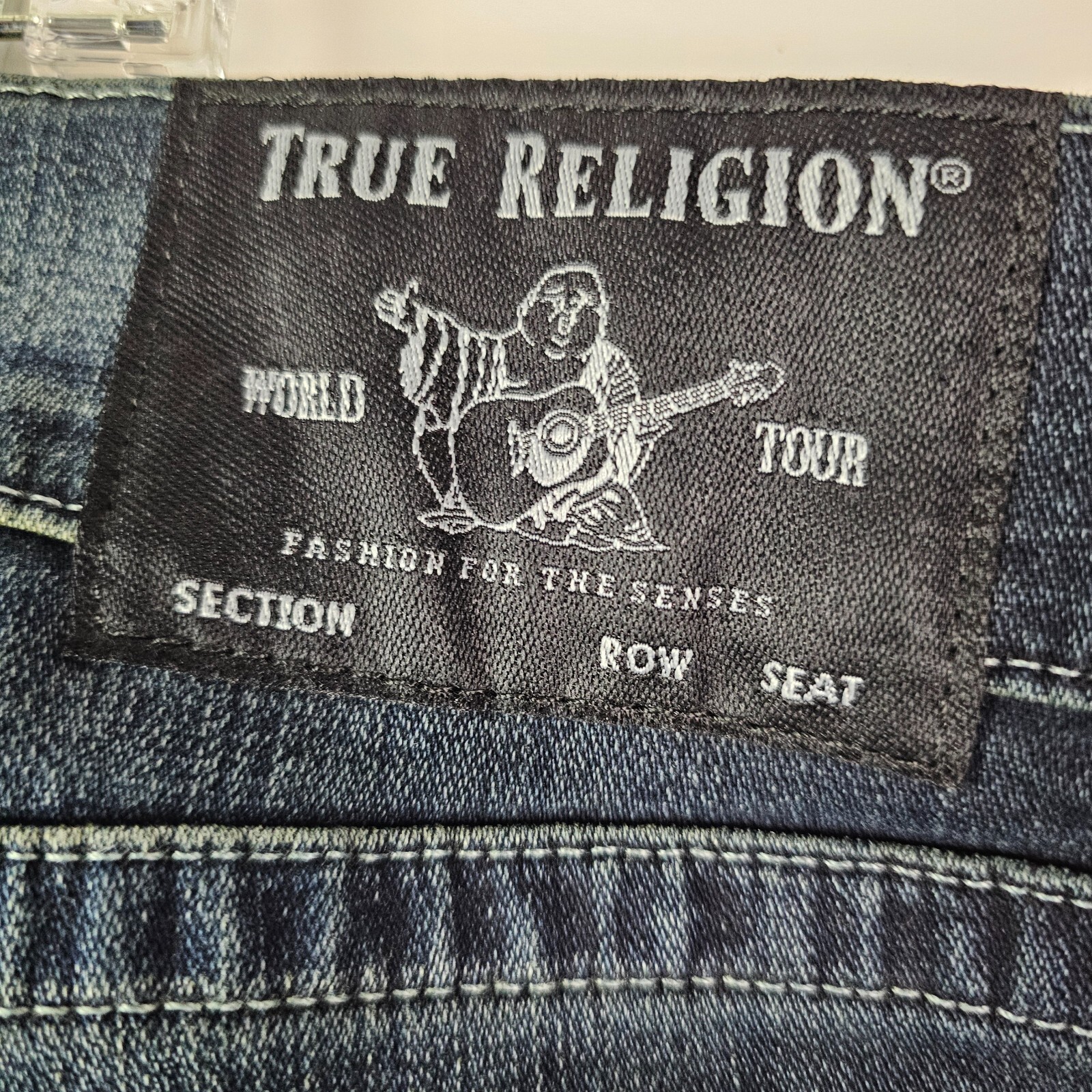 True Religion Mens Rocco Relaxed Skinny Jeans Size 46 Blue Dark Wash thumbnail 2