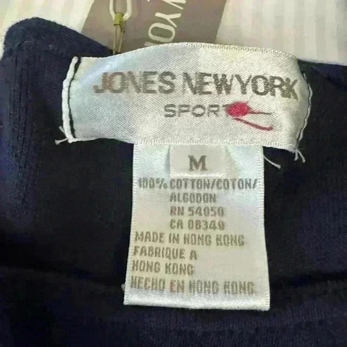 VTG NWT Jones New York Y2K Womens M Minimalist Navy Sweater Maxi Dress Old Money - Picture 6 of 9