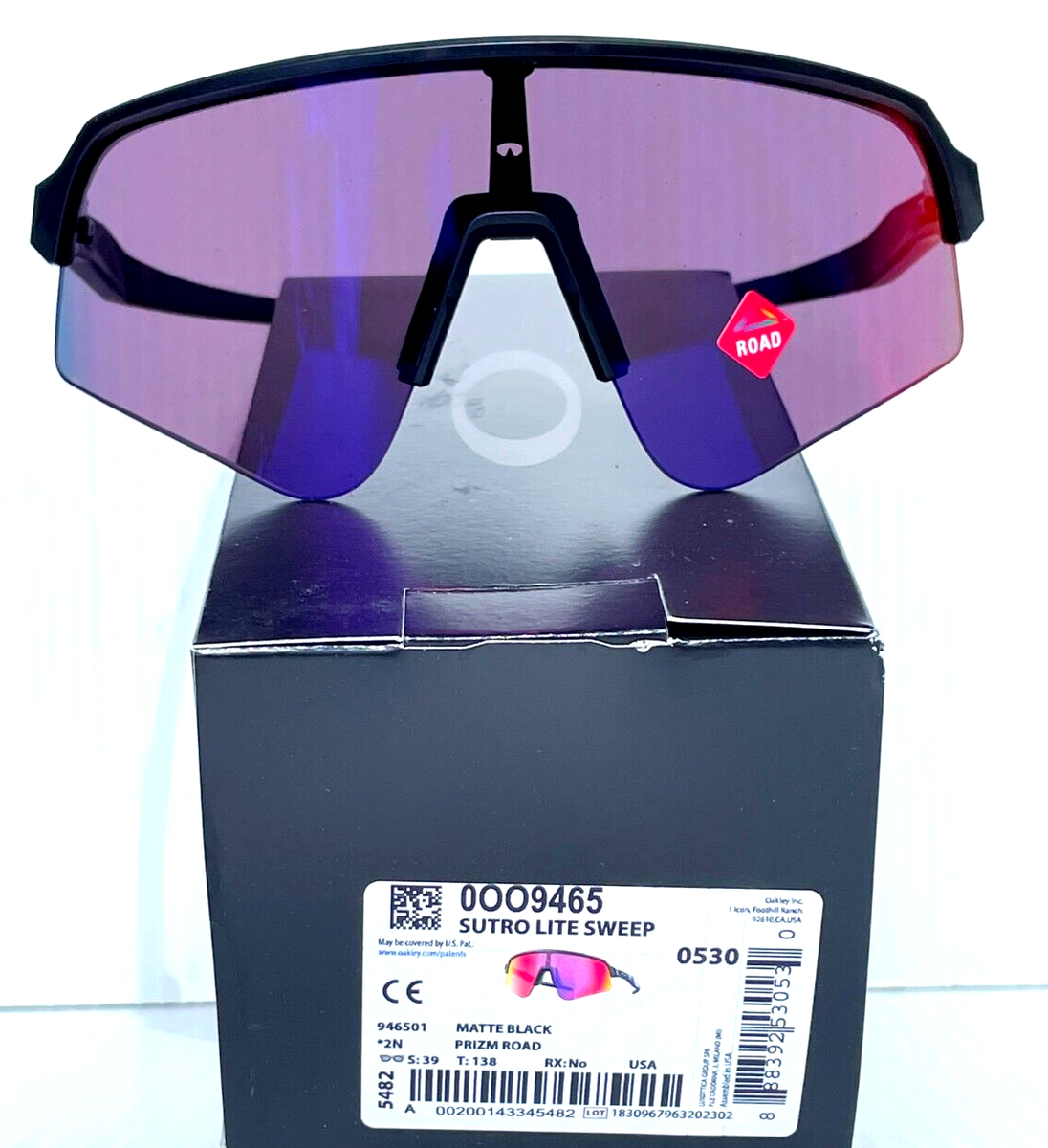 NEW Oakley SUTRO LITE SWEEP Matte Black PRIZM Road Lens Sunglass