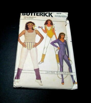 VTG Sewing Pattern Butterick 6319 Iconic 80s Jazzercize Leotard Body Suit Uncut