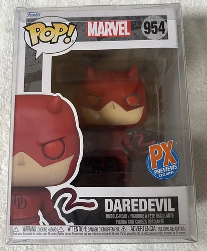 Marvel Daredevil Action Pose PX Vinyl Funko Pop #954 Exclusive w/ Protector