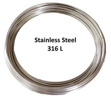 14 Ga Stainless Steel Round  wire 316L 50 Ft. Soft  Coil/ Made In USA