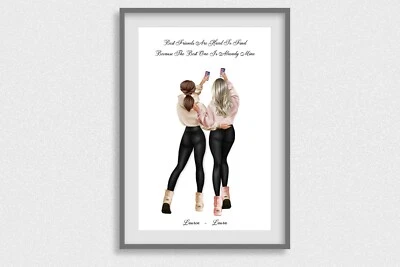 TILLY MINTS PRINTS Personalised Teenage Best Friend Birthday Gift Print Christmas Birthday Besties