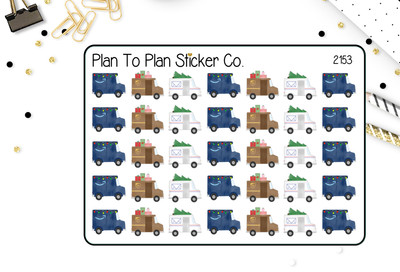 1951~~Happy Mail Trucks Planner Stickers. 1951~~Happy Mail Trucks Planner Stickers.