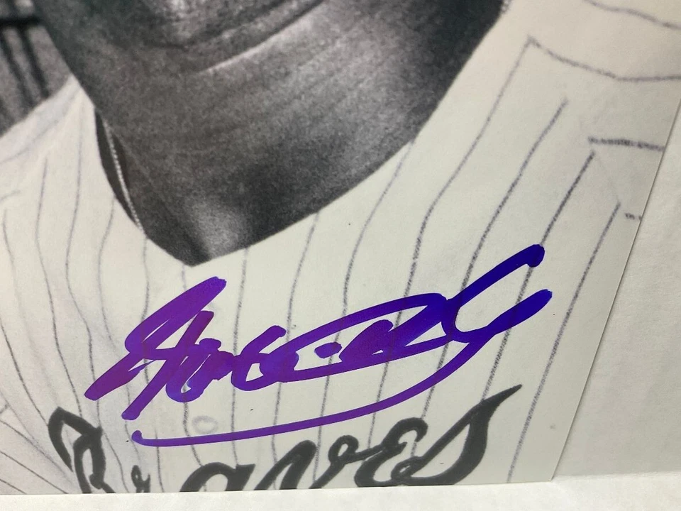 Fotografía autografiada de Rico Carty y Hank Aaron (Atlanta Braves) con certificado de autenticidad Foto 4 de 4