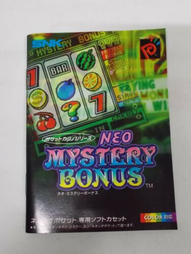 NeoGeo Pocket Color -- NEO MYSTERY BONUS -- New!! Japan. Slot Game. SNK. 23531 - Picture 6 of 10