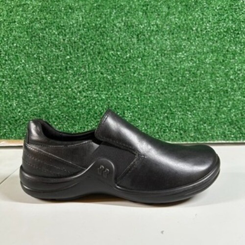 Romika Slip On Clogs Comfort Work Shoes Black Leather Loafer Womens 6-6.5 / 37EU - Picture 1 of 12