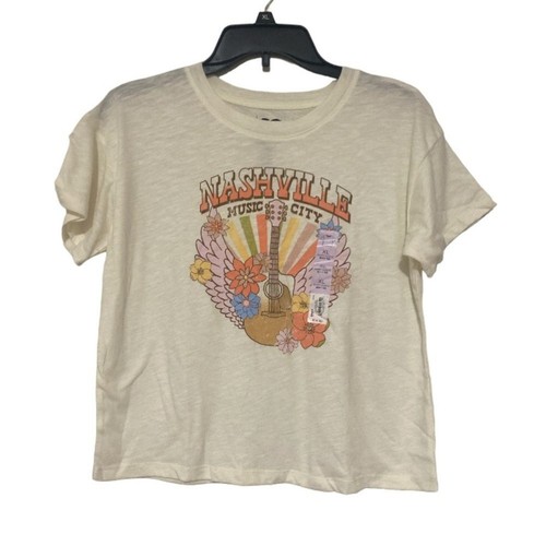 SO Nashville Guitar 🎸 Music Graphic Short Sleeve Boxy Tee T-Shirt - Size XL