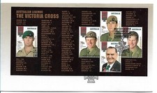 2015 Australian Legends The Victoria Cross set of 5 Minisheet FDC Canberra Spcl