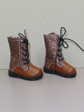 Sparkly Doll Boots in Excellent Condition 2 3/4" x 1" For BJD Dolls  u