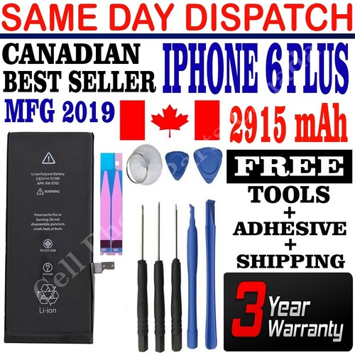 Batterie flambant neuve compatible pour iPhone 6 6S 6 Plus 6S Plus avec outils gratuits - Photo 3 sur 10