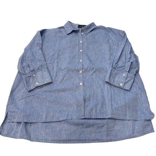 Tuckernuck Pomander Place Adair Chambray Button Down Shirt Women’s Size Large