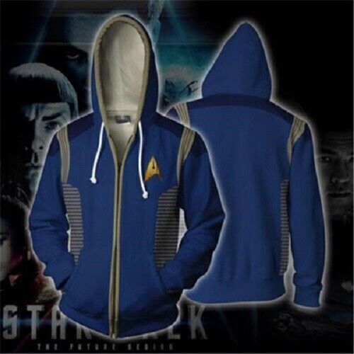 ST TNG TOS 3D Hoodies Cosplay Starfleet Herren Sweatshirts Jacke Kostüme - Bild 9 von 35
