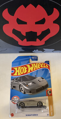 2022 Hot Wheels #65 Silver 94 Bugatti EB110 SS HW Turbo J Case