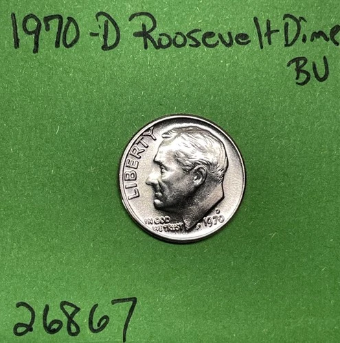 1970 D Roosevelt Dime Gem BU US Coin See Pictures