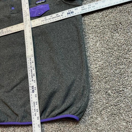 Patagonia Synchilla Pullover Snap Fleece Jacket Womens large Gray Purple - Picture 5 of 5