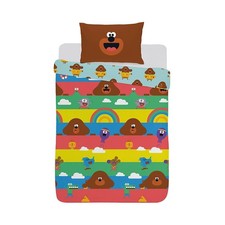 Hey Duggee Stripe Toddler Duvet Quilt Cover & Pillowcase Cot Children's Official