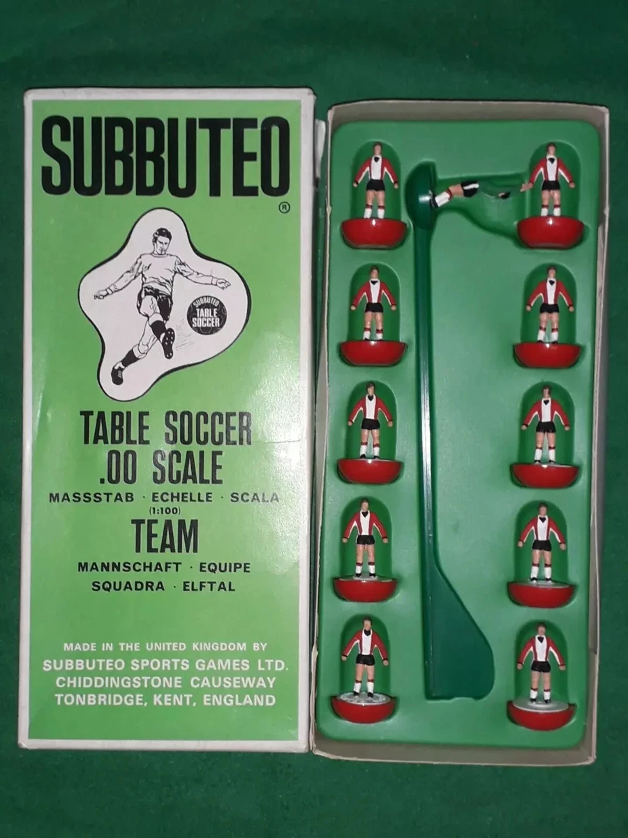 ÉQUIPE COMPLÈTE WALES Vintage Subbuteo Hw Heavyweight Ref 319 Dans Sa