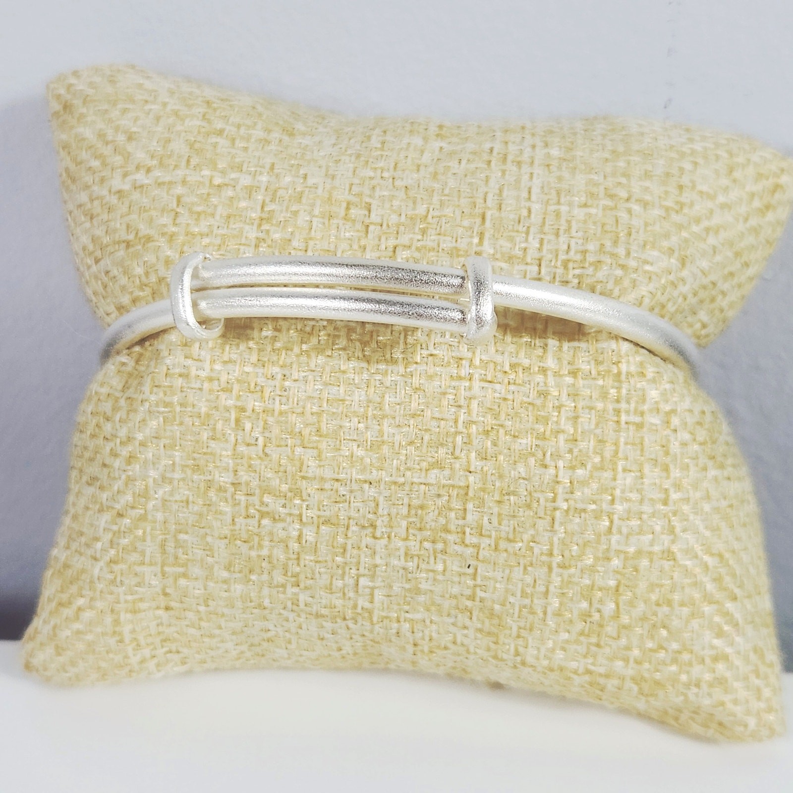 999 Silver Minimalist Smooth Solid Bangle Bracele… - image 4