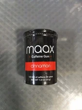 Maax Caffeine Energy Gum | 125mg of caffeine per piece Cinnamon 25 Pcs #81