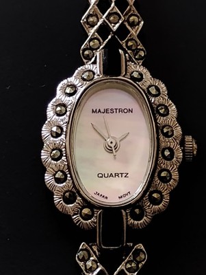 Vintage Majestron Marcasite Ladies Watch