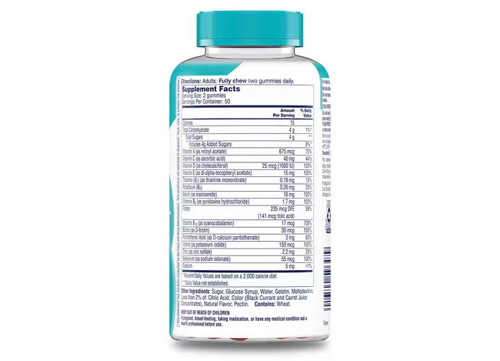 Multivitamínico gomoso One A Day MULTI+ Brain Support, 100 unidades SELLADO Foto 3 de 4