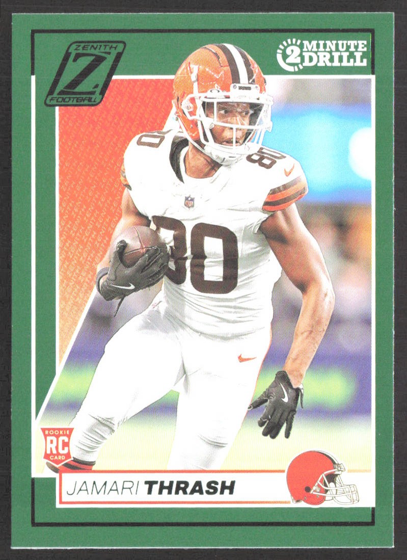Jamari Thrash 2024 Panini Zenith Two Minute Drill #141 RC Cleveland Browns