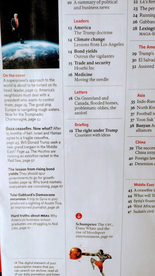 THE ECONOMIST MAGAZINE - JANUARY 1 1 / 17, 2025 - DONALD THE DOCTRINE Foto 4 de 4