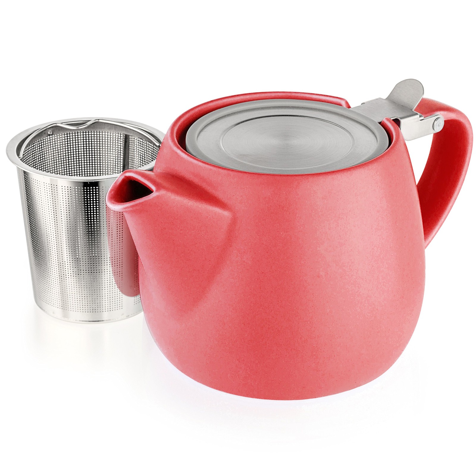 Lyra - Pluto Porcelain Small Teapot Red - 18.2-ounce 1-2 Cup