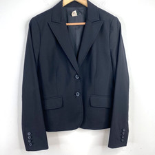 J Crew Schoolboy Blazer 10 Wool Black Minimalist Classic Menswear Office Chic