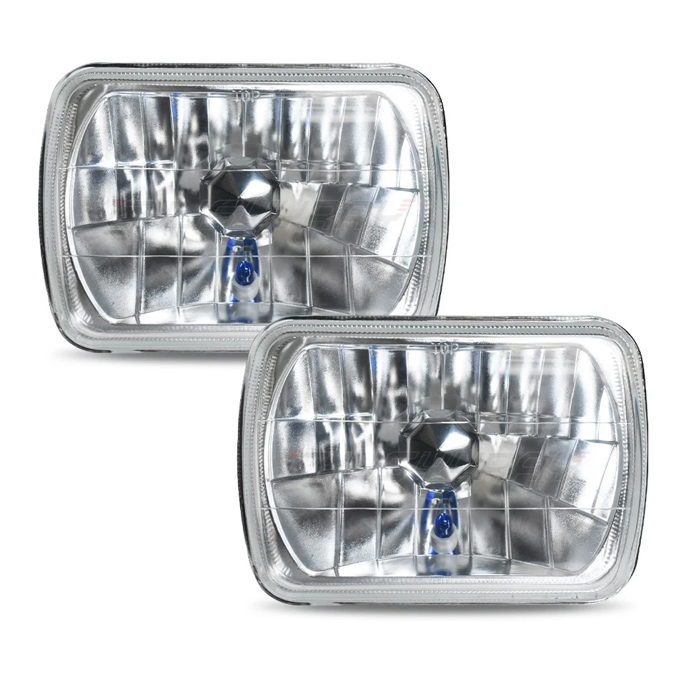 2X Carcasa cuadrada de 7 pulgadas + 2X faros LED H4/9003 para Ford CF6000 1986-1989 6,6 L Foto 2 de 4