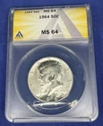 1964 Kennedy Half Dollar MS64 Graded
