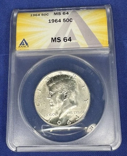 1964 Kennedy Half Dollar MS64 Graded