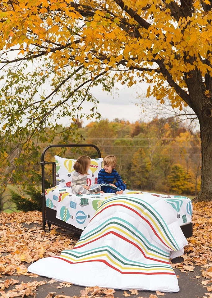 Twin Size Bedding Duvet Cover World Map Design 2 Piece Set Unisex, Soft Brush... - Image 3 of 4