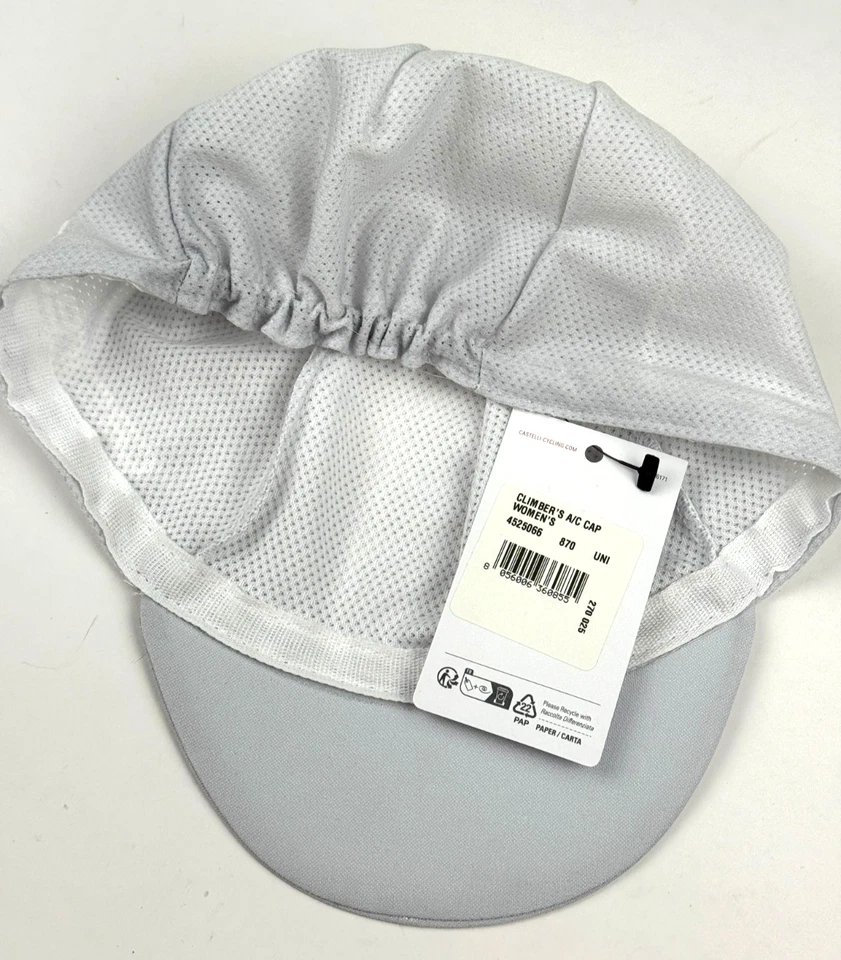 Gorra de aire acondicionado Castelli Climbers para mujer talla única gris plata Foto 2 de 2