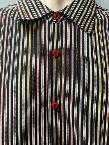Elliott Red Buttons Men’s Long Sleeve Multicolored Shirt Size XXL - Picture 2 of 10