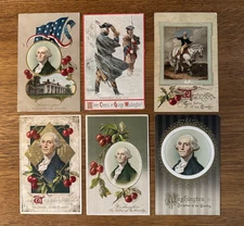 c 1910 Lot GEORGE WASHINGTON President Patriotic US America Postcard Antique