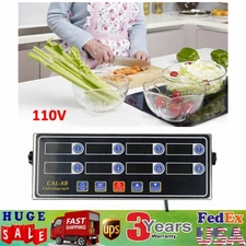 Commercial 8 Channels Restaurant Timer Kitchen Loud Alarm Cooking Calculagraph 
