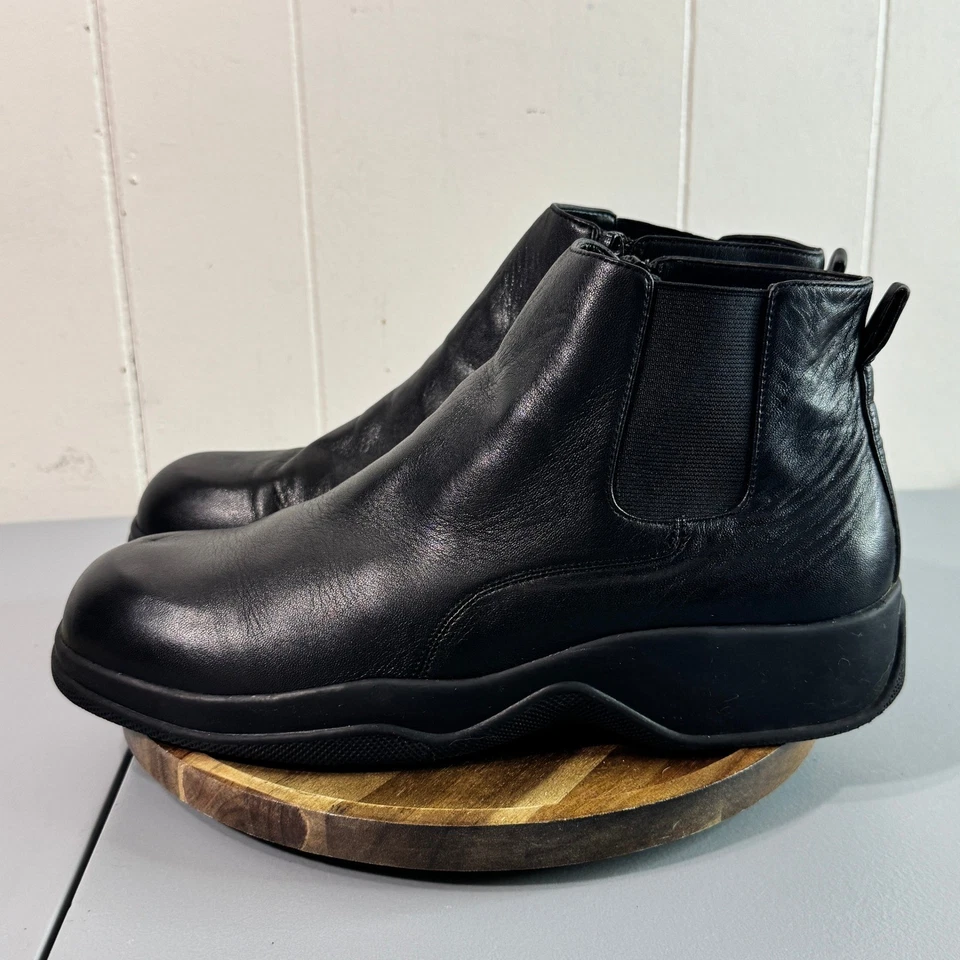 Botines Chelsea Rockport de cuero negros con cremallera lateral para mujer talla 9M Foto 3 de 4